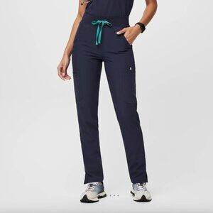 Figs Navy FREEx Lined Yola High Waisted Skinny Scrub Pants